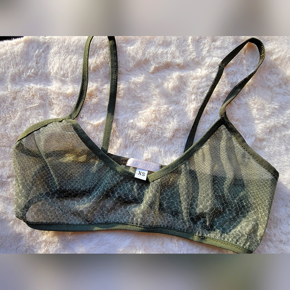 Ozcult Snake Print Sheer Bralette